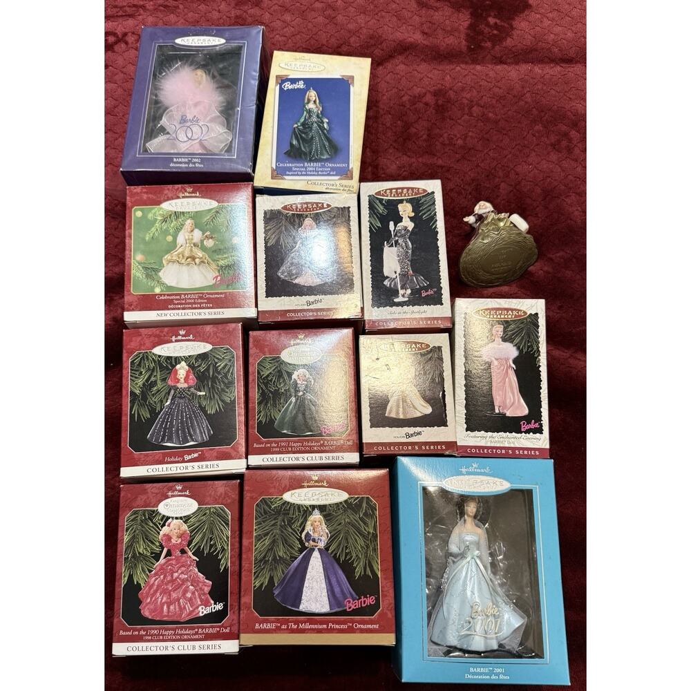 Hallmark Barbie Keepsake Ornament Lot of 13 – Holiday Barbie Series + Unboxed